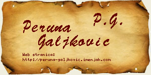 Peruna Galjković vizit kartica